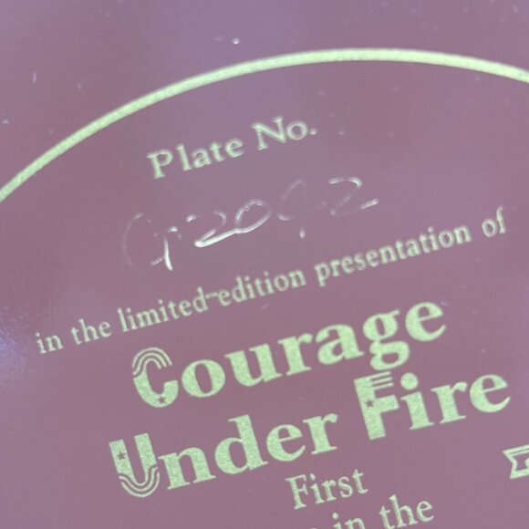 Bradford Exchange “Courage Under Fire” Limited Edition Firefighter Statue 10" - Picture 8 of 8